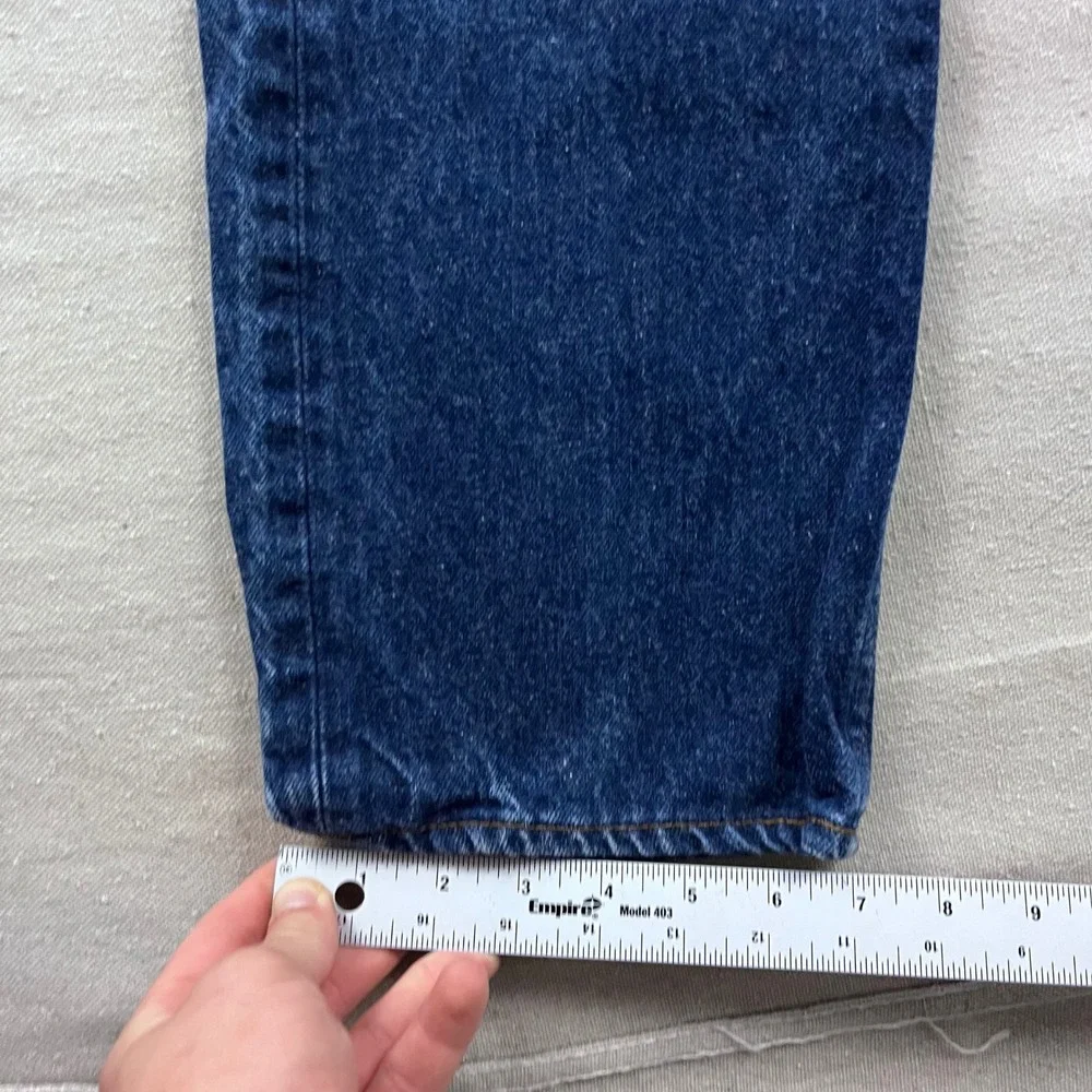 80s Levi's 501 Jeans Mens 30x34 Dark Wash Blue Straight Button Fly USA Made